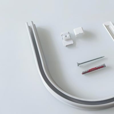 Kit angle 90° pour rail à rideaux