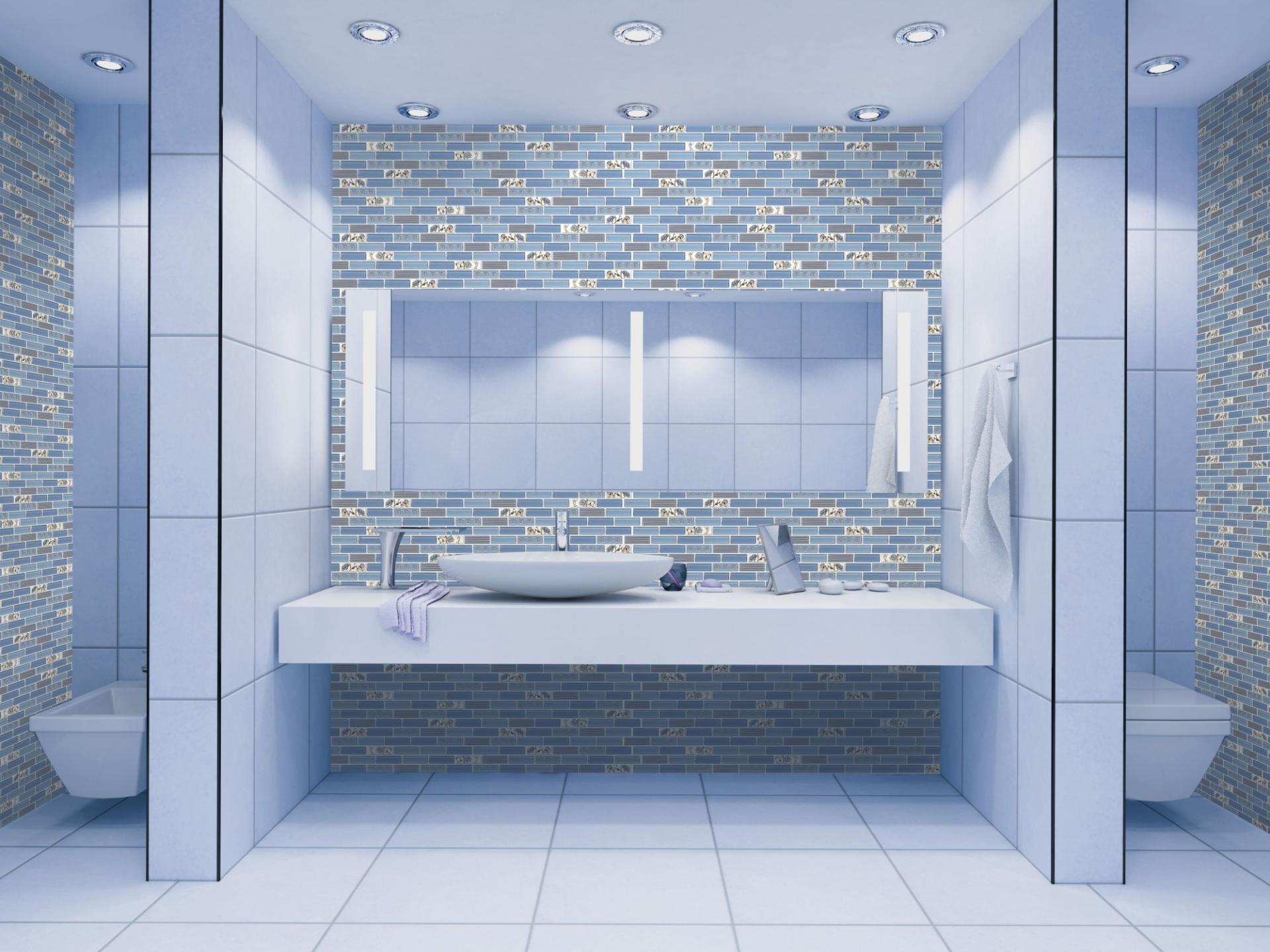 Mosaic blue flowers 2