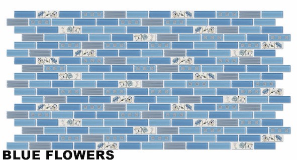 Mosaic blue flowers1